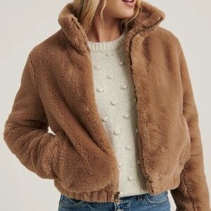 Lucky Brand Faux Fur Jacket – Brown (Medium)